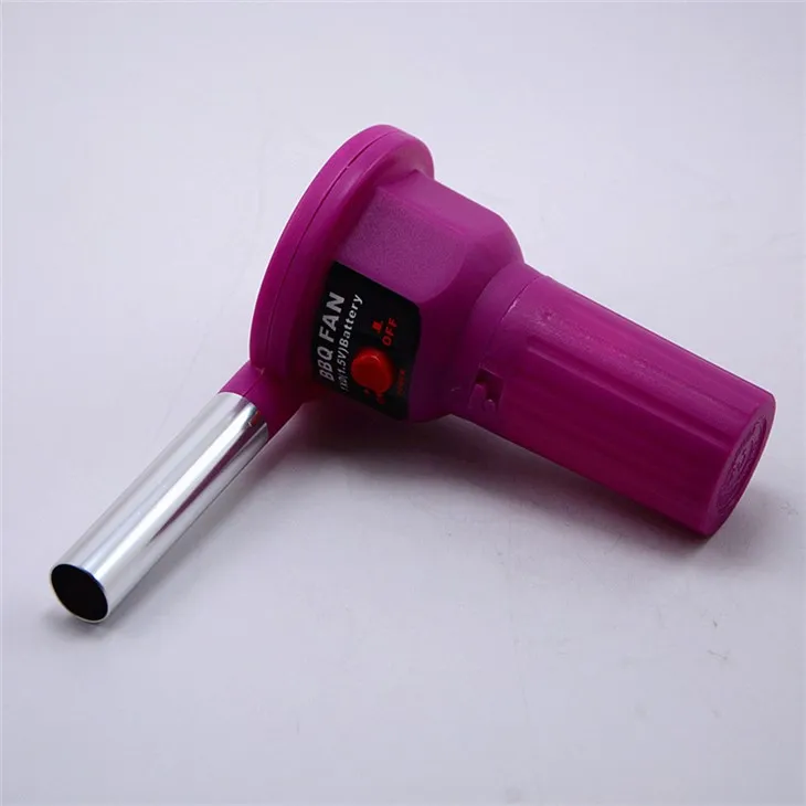 Lila batteri elektrisk grillfläkt