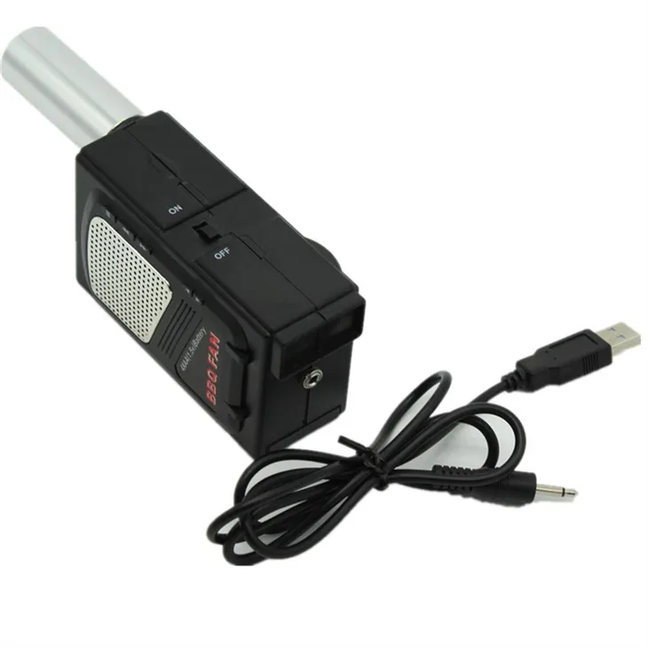 Uppdaterad ny DC-grillblåsare Bärbar BBQ rökgrillblåsare med USB-linje FD311A