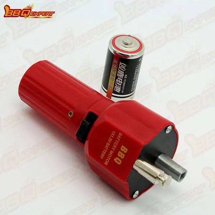 Fashion Red Batteri BBQ Motor Grill DC 1.5V Billiga BBQ Spit Motors Elektrisk Grill Motor BBQ FD602A-3