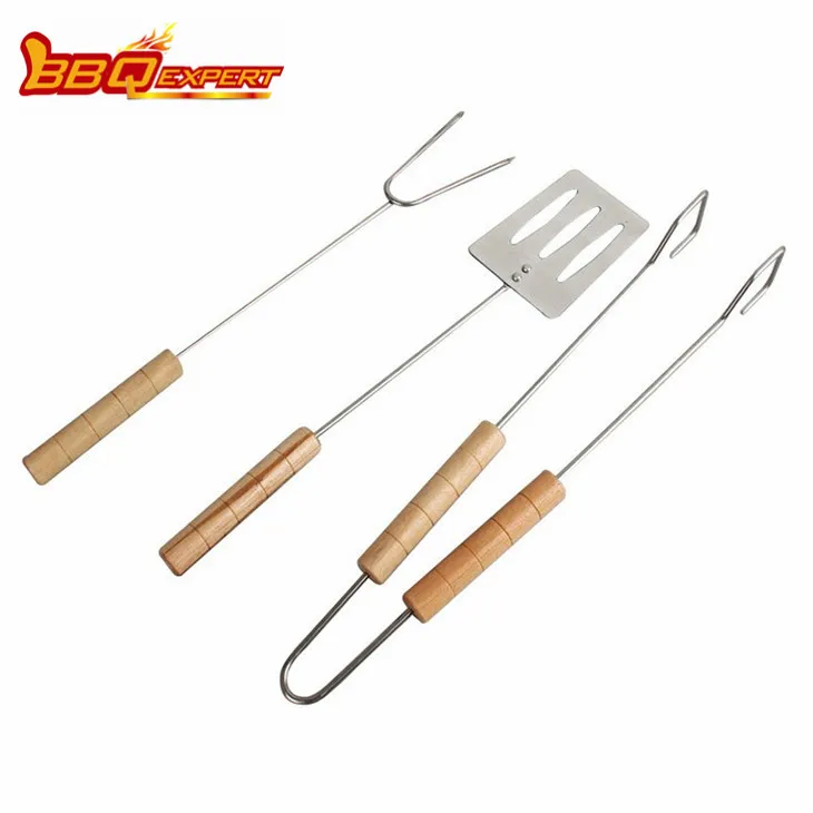 Three-piece BBQ Tool Set Barbecue Tongs Forks And Spade