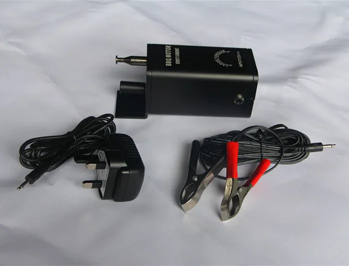 Svart aluminium 12V Rotisserie Motor BBQ